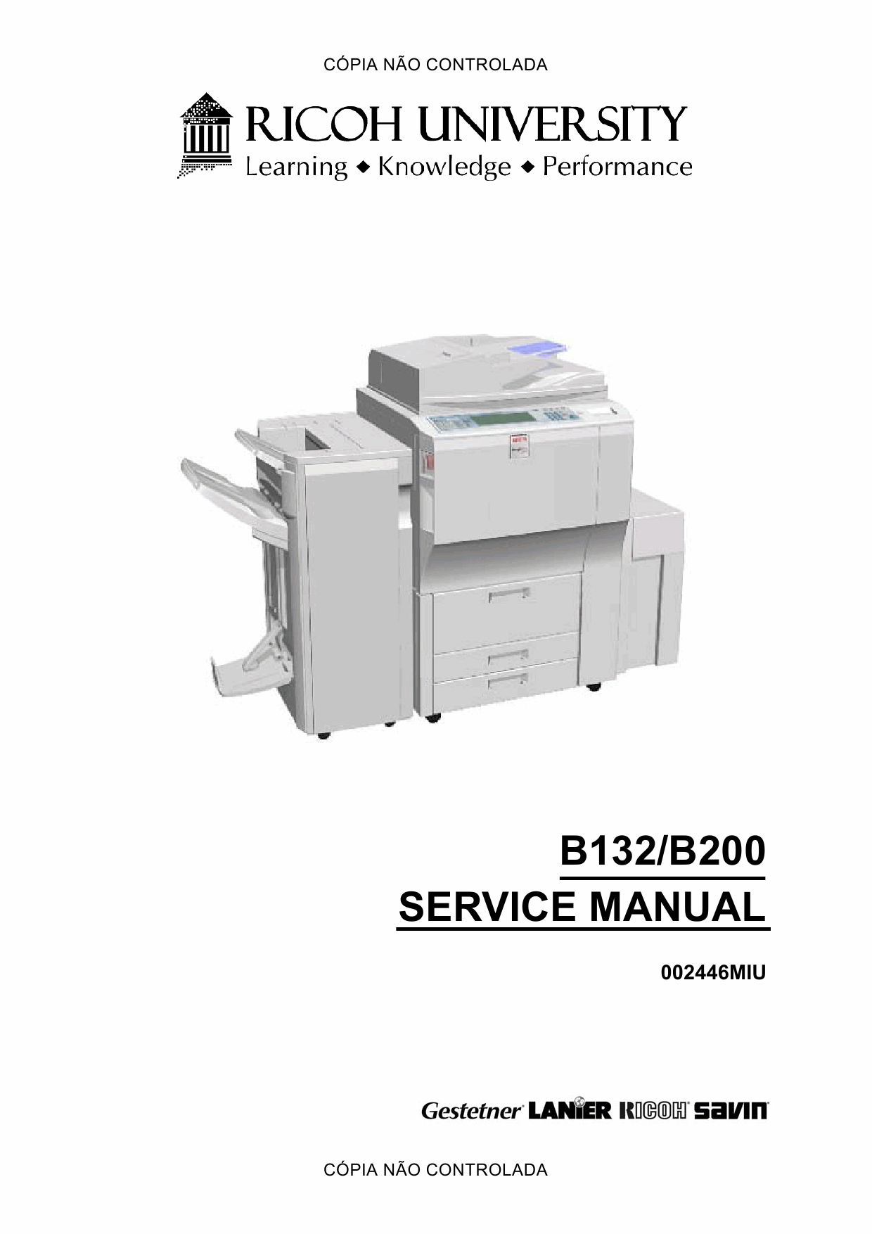 RICOH Aficio 3260C 5560 B132 B181 B200 Service Manual-1